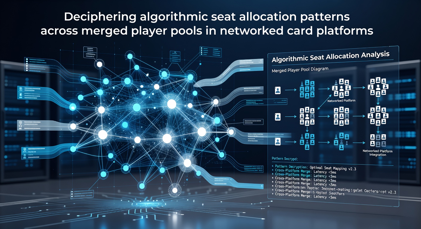 Networked card platform interface showing merged player pools and seat allocation visualization