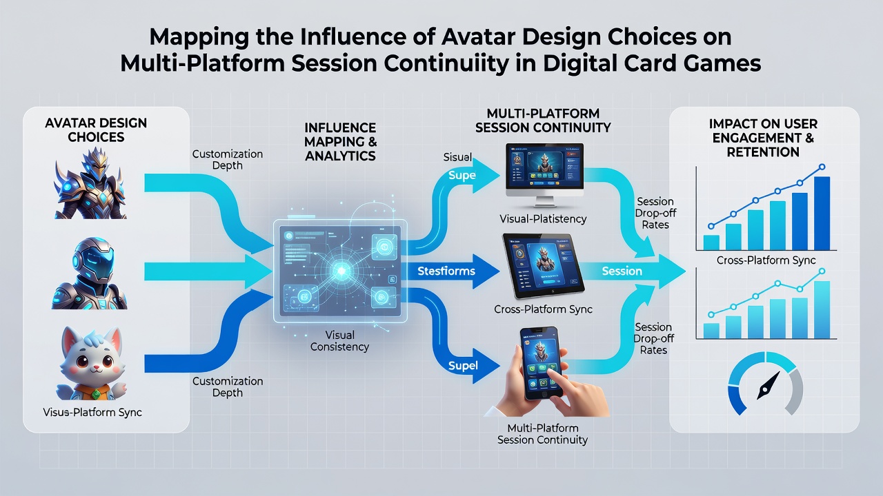 Data charts and heatmaps illustrating session continuity rates linked to specific avatar customization features across mobile and desktop interfaces