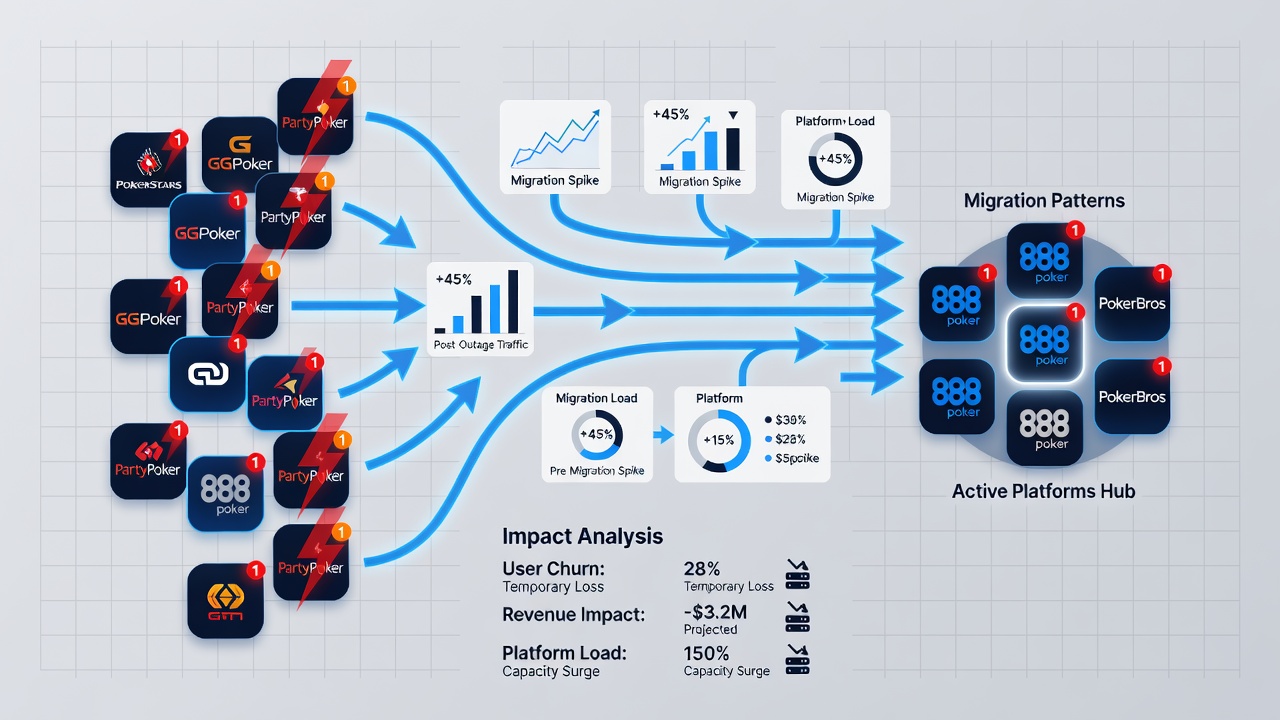 Analysis of table dynamics after player influx from outage-affected regions