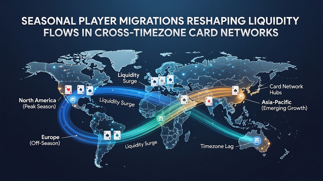 Players logging into global card networks during peak summer migration periods across multiple time zones